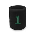 thumbnail image 2 of COUVER Basketball Star Black Wristband with Dark Green Number 1, 4 Inch, 1 Pair, 2 of 7