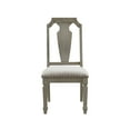 thumbnail image 6 of Zumala Beige Linen Side Chairs (Set of 2) - Weathered Oak Finish, Armless Dining Chairs, 20" Seat, D22 Foam, Ideal for Kitchen or Living Room, Rubberwood &amp; Fabric., 6 of 8