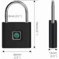 thumbnail image 5 of Fingerprint Smart Padlock, Biometric Lock, Purple, Up to 30 Fingerprints, Home Use, 5 of 5