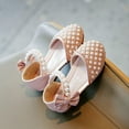 thumbnail image 5 of URMAGIC Girls Toddler/Little Kid Flats Dress Shoes Princess Pearls Bow Girl Glitter Party Wedding Sandals, 5 of 14
