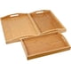 thumbnail image 5 of 3-pack bamboo serving platter set, 3 sizes rectangular wooden trays with handles for breakfast, tea, coffee, 5 of 5