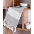 thumbnail image 3 of Die Caprie Turkish Hand Towels Set of 2 | 100% Cotton, 16 x 40 Inches | Decorative Bathroom Towel for Hand, Face, Gym, Yoga, Dishcloth, Kitchen and Bath (2 Hand Towels, Grey), 3 of 5