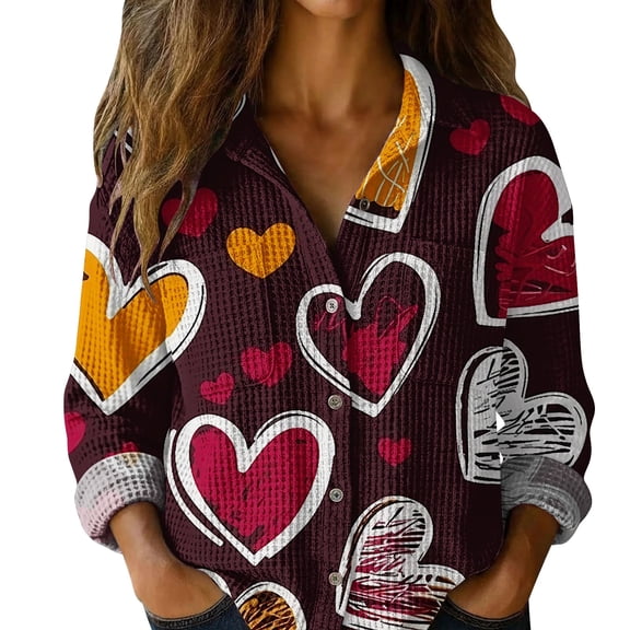 Chuancc Womens Going Out Outfits Going Out Outfits Women's Blouses & Button-Down Shirts Tops for Women Trendy Winter Shirts Womens Clothing Trendy 2025 Plus Size Spring Clothes Women's Clothing L