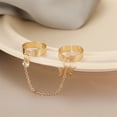 thumbnail image 2 of CILENON Gold Band Ring Woman Punk Style Chain Ring Opening Adjustable Ring Butterfly Ring Set Gold Engagement Rings for Women Thumb Rings for Women Ring Set for Women(Gold,One Size), 2 of 4
