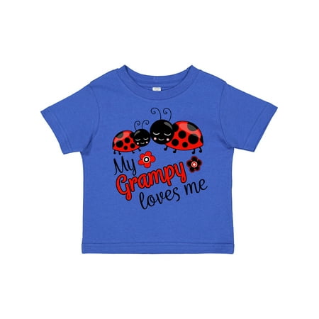 

Inktastic My Grampy Loves Me with Cute Ladybugs Gift Toddler Boy or Toddler Girl T-Shirt