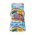 thumbnail image 4 of Haiem Rainbow Animals on Noah's Ark Men Workout Tank Top Gym Bodybuilding Sleeveless Muscle T Shirts Athletic Tank Breathable Workout Shirt-XX-Large, 4 of 9