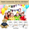 thumbnail image 4 of Made By Alien’s Realistic Stuffed Animals Soft Plush Toy- 12 Inch Personalized Gift for Birthday, Valentine’s day (Beige Teddy Bear Navy Blue Shirt), 4 of 6