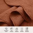 thumbnail image 5 of Ameha 3 Piece Reversible Quilt Set Ultra Soft Floral Coverlet Microfiber Bedding Set Cal.King Rust All Season, 5 of 11