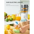 thumbnail image 2 of Electric Citrus Juicer, Full-Automatic Orange Juicer Squeezer for Orange, Lemon, Grapefruit, Citrus Juicer with Cleaning Brush, Easy to Clean and Use, White, 2 of 6