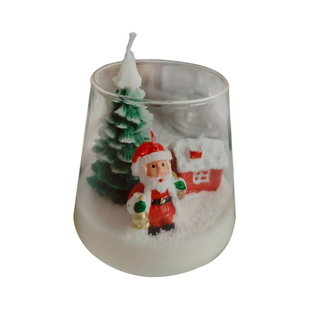 Lipstore Christmas Tealight Candle Tabletop Ornament for Dinner Shelf Home Decoration Santa Claus BLESIY Vela candelita