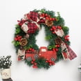 thumbnail image 2 of 18 inch Christmas Wreaths for Front Door Vintage Christmas Red Truck Door Wreath Christmas Garland Decorations Christmas Door Wreath Fall Winter Wreath Indoor Outdoor Home Office Door Decoration, 2 of 5