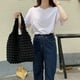thumbnail image 5 of Bolso de hombro con burbujas en la nube para mujer Bolso de compras simple plisado (negro), 5 of 8
