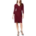 thumbnail image 1 of I.N.C Robe Fourreau Froncée pour Femmes, Rouge, Moyen, 1 of 1