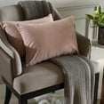 thumbnail image 2 of Pastel Peach Decorative Lumbar Pillow Cover 20"x28" | Pack of 2 Modern Velvet Oblong Cushion Cover Solid | Plain Solid Pillowcases for Bed, Couch & Sofa, Modern Home Décor - Pastel Peach Velvet Dream, 2 of 9