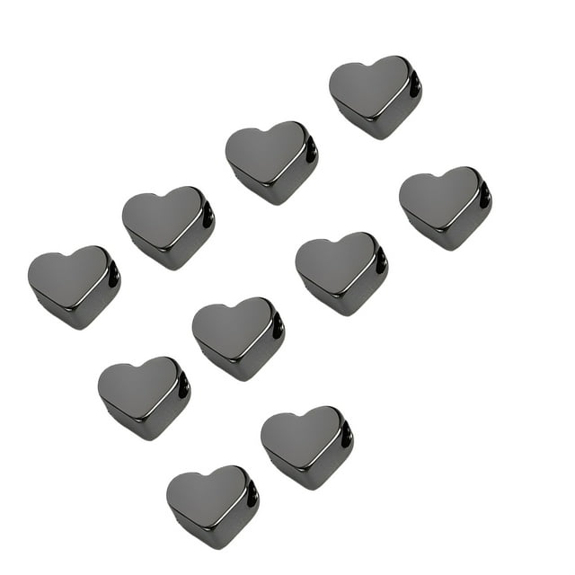 Guardurnaity 10X de cuentas de corazón espaciador DIY Prop cobre mano de obra fina superficie lisa de moda sorpresa de moda negro Type1 NO1