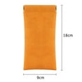 thumbnail image 5 of Opvise Glasses Bag Thickened Suede Stain-resistant Waterproof Soft Faux Leather Elastic Opening Auto Closure Sunglasses Pouch Home Supply Orange, 5 of 7