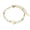A, variant on Stainless Steel Double Chain Initial Bracelet Letter N,Gold Tone Layered Style for Girls,Adjustable Chain with Bead Detail,Personalized Gift Accessory Idea