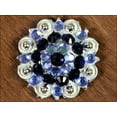 thumbnail image 2 of Set Of 2 Western Screw Back Concho Blue Black Crystal 1-14In Berry Saddle, 2 of 7