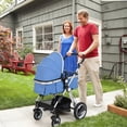 thumbnail image 2 of Costway Folding Aluminum Infant Baby Stroller Kids Carriage Pushchair W/ Diaper Bag Blue, 2 of 8