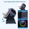 thumbnail image 3 of Altavoz de Inducción Inalámbrico, Soporte para Teléfono Celular con Altavoz Bluetooth, Sonido Estéreo, Luz Ambiental RGB, Soporte para Teléfono Inteligente B, 3 of 5