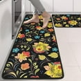 thumbnail image 2 of Kitchen Rugs Sets Of 2,Pioneer Flower Floral Print Pattern Anti Fatigue Kitchen Mat Rugs Non Slip Washable,Decorative Kitchen Floor Mats for Kitchen,Sink,Laundry,17"x47"+17"x47", 2 of 5