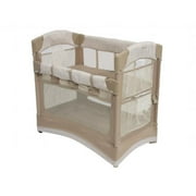 Arm's Reach Mini Arc Co-Sleeper (w/ Skirt) - Toffee Stripe