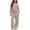Khaki, variant on Rciityk Girls Sweatsuit Solid Color Fleece Lined Long Sleeve Hoodies and Elastic High Waist Wide Leg Sweatpants Tracksuit, Size 5-14Y