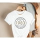 thumbnail image 2 of Vintage 1983 Birthday Shirt, Leopard Vintage 39th 100% Cotton Top Tee Funny Letter Print Graphic O Neck Mama Mother Tshirt y2kS Gao Jinjia LED, 2 of 2