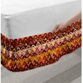 thumbnail image 2 of Tribal Bed Skirt, Mexican Folk Motifs Semicircle and Triangle Aztec Style Inspired Pattern, Elastic Bedskirt Dust Ruffle Wrap Around for Bedding Decor, 4 Sizes, Multicolor, by Ambesonne, 2 of 2