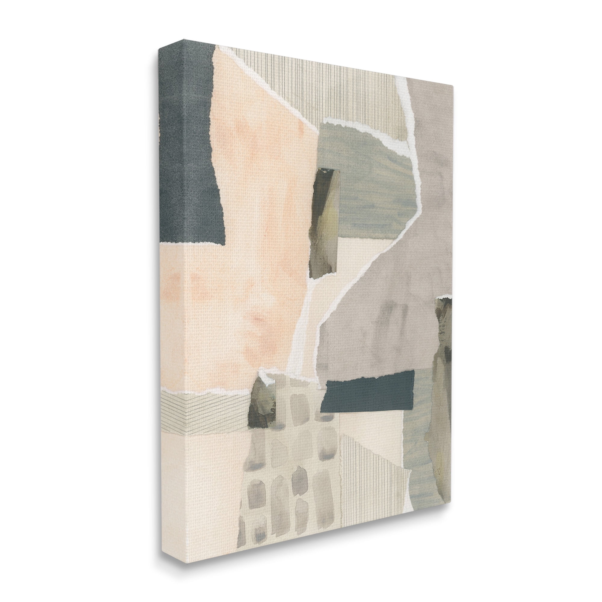 Stupell Industries Neutral Patterns Abstract Abstract Painting Gallery Wrapped Canvas Art Print Wall Art, 16 x 20