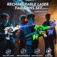 thumbnail image 3 of Set de pistolas infrarrojas recargables VATOS para 4 jugadores con chalecos, 3 of 9
