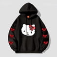 thumbnail image 1 of Sanrio-sudaderas con capucha para mujer, ropa con estampado de Kuromi de dibujos animados, suéteres de manga larga, Tops de moda Y2k, Harajuku, Primavera, 1 of 4