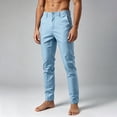 thumbnail image 2 of CONZONE Men's Suit Pants Slim Fit Dress Pants for Men Trendy Buttons Solid Casual Formal Business Pant With Pockets, 2 of 4