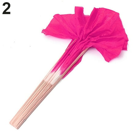 

COOLL Chinese Style Handmade Bamboo Handle Artificial Silk Folk Art Belly Dancing Fan