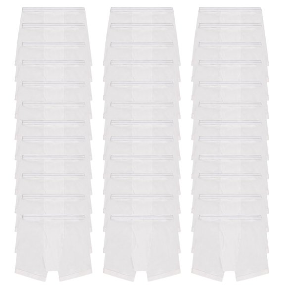 SOCKS'NBULK 36 Pack Boys Cotton Underwear Boxer Briefs, White and Assorted Underpants for Children Bulk Kids Boxer Brief, Size X-Large