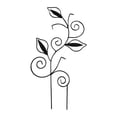 thumbnail image 4 of YAOMOBB Plant Support Stake Metal Leaf Shape Plant Stand Easy Install Climbing Trellis for Flower Arrangement and Plant Protection, 4 of 7