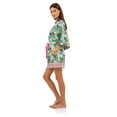 thumbnail image 3 of Ashford & Brooks Women's Satin Kimono Bridesmaid Short Robe - Silky Bathrobe with Pockets, 3 of 5