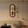 thumbnail image 3 of Montary 3D Sandstone Entryway Decor Art Painting, Modern LED Wall Decor Sculpture with Artificial Plants, Glass Vase & Rabbit Statue, Remote Control 3-Color Light for Living Room, Bedroom, Hallway, 3 of 12