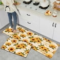 thumbnail image 2 of Sunflower Kitchen Rugs and Mats Sunflower Rugs Set for Kitchen Rug Retro Sunflower Kitchen Rugs Sets Non-Slip Floor Mat Doormat Runner Rug for Kitchen, Laundry, Living Room, Front Door, 2 of 5