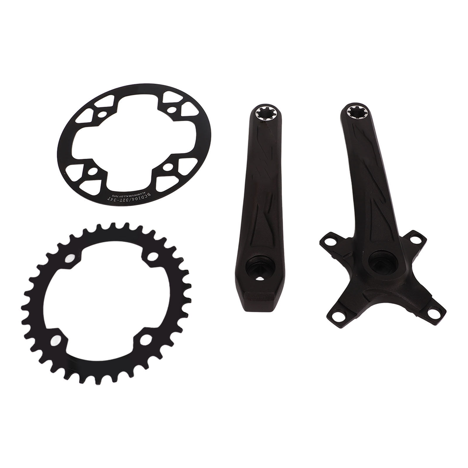 Pédalier VTT 170 Mm 104 BCD Plateau Alu Manivelles Carré Conique Neuf