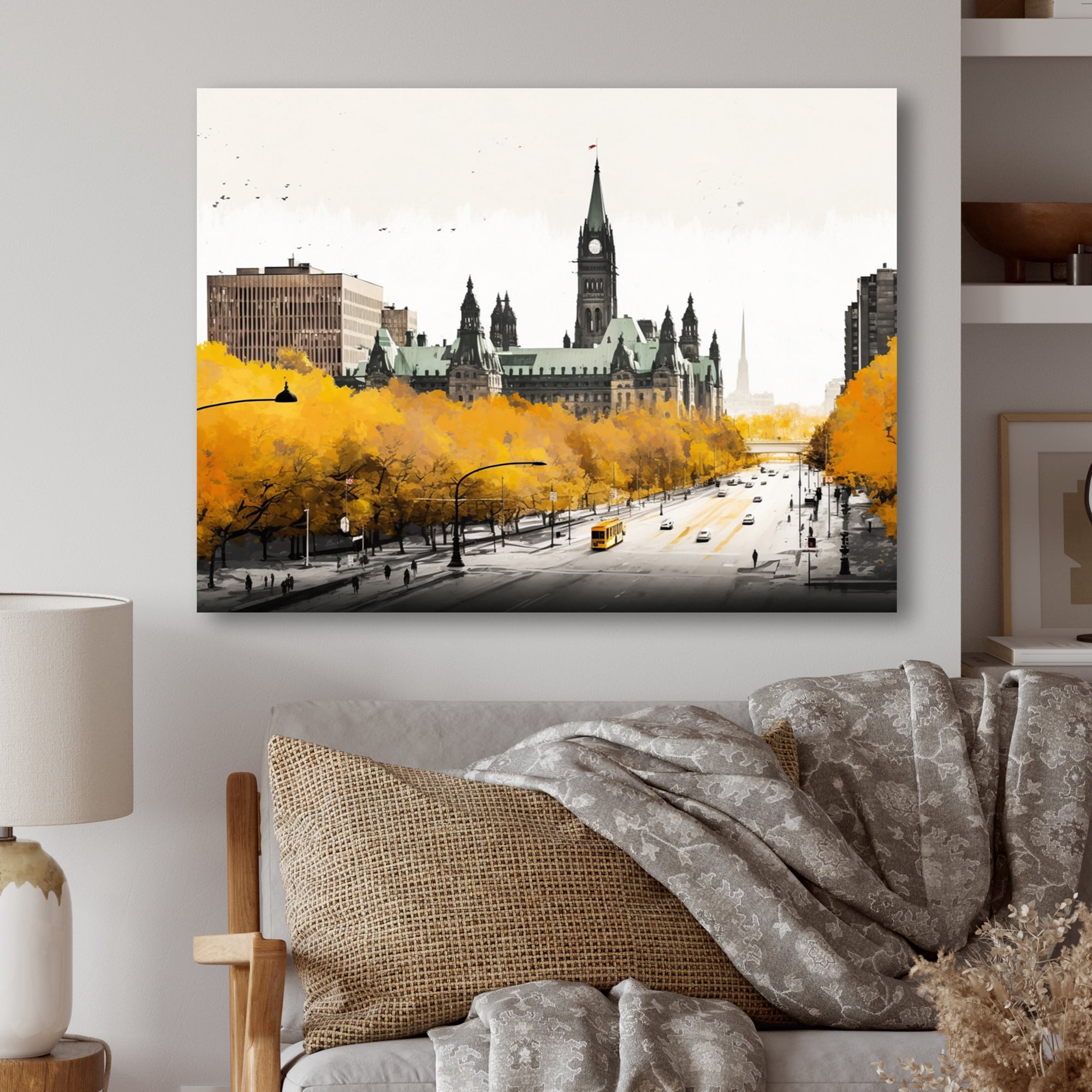Designart Ottawa In The Fall II Canvas Wall Art