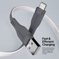 thumbnail image 4 of Powertek MFi USB-A to Lightning Two-Tone Pastel Fast Charge Cable, 6 ft, Grey, 4 of 8
