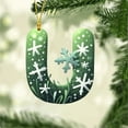 thumbnail image 2 of Leodye 1PCS Personalized A-Z Letter Ornaments for Christmas Tree 2025 Custom Christmas Ornament with Name 2D Resin Xmas Hanging Pendant Original Gifts for Family Friends-3.15IN, 2 of 7