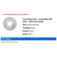 thumbnail image 2 of Front Brake Rotor - Compatible with 2002 - 2004 Isuzu Rodeo 2003, 2 of 2
