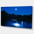 thumbnail image 2 of River at Night with Fog - Landscape Canvas Art Print, 2 of 4