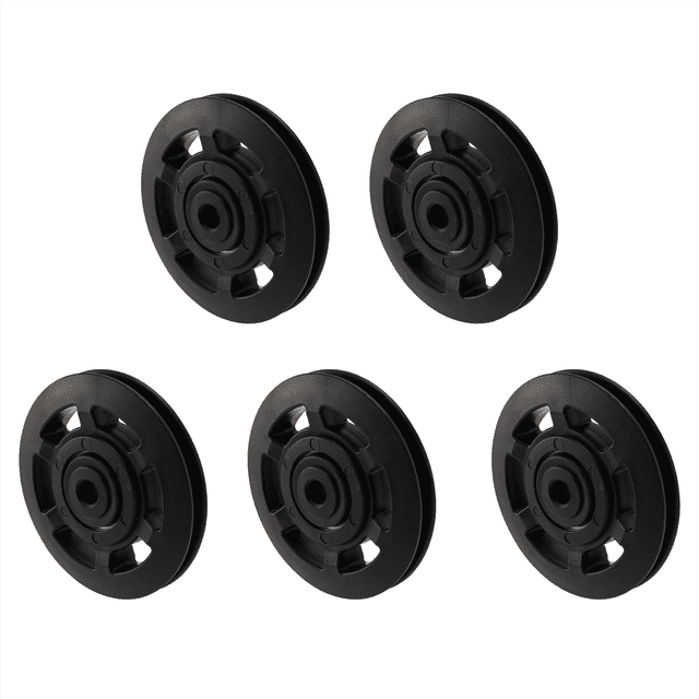 5 Pcs 95mm Poulie de Roulement Noire Pièce d'Équipement de Gym Résistante à l'Usure