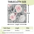 thumbnail image 2 of Pioneer Flower Floral Print Pattern Square Fitted Tablecloth with Elastic Edge,Square Table Cover,Washable Elastic Table Cover for Home Kitchen Party Decor 34"x34", 2 of 6