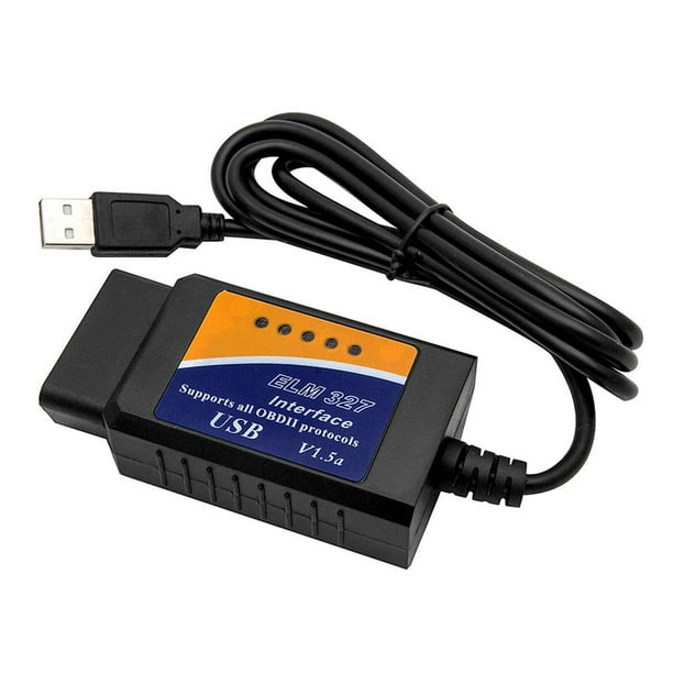 Dispositif de diagnostic OBD2 Outil de diagnostic de voiture OBD II Scanner  de diagnostic Interface USB Scanner de câble Outil de réinitialisation  Testeur de diagnostic de voiture multifonctionnel po 