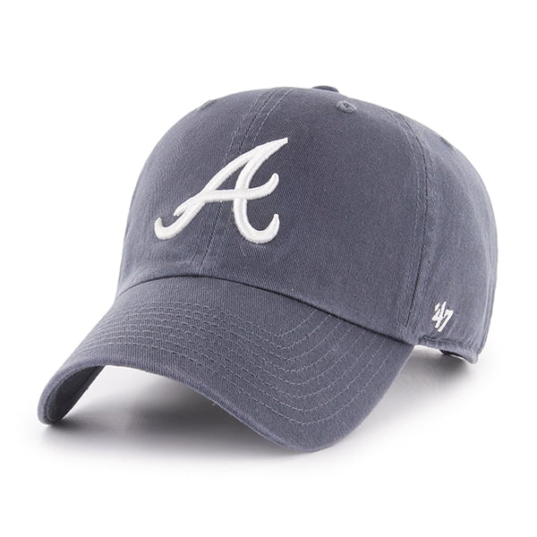 '47 Atlanta Braves Adult Adjustable Royal Blue Cap Hat with Embroidered Throwback Little a Logo 