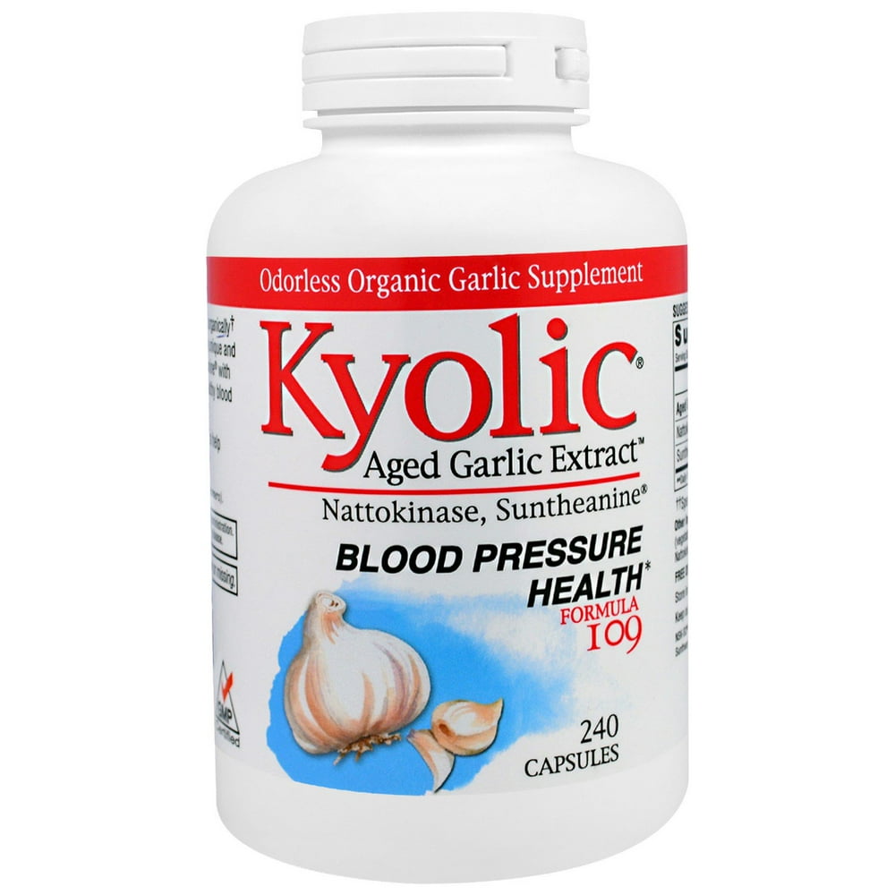 Kyolic Aged Garlic Extract, Blood Pressure Health, Formula 109, 240